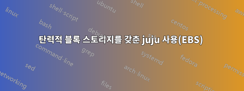 탄력적 블록 스토리지를 갖춘 juju 사용(EBS)