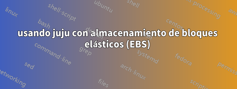 usando juju con almacenamiento de bloques elásticos (EBS)