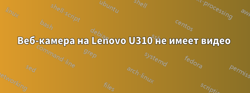 Веб-камера на Lenovo U310 не имеет видео