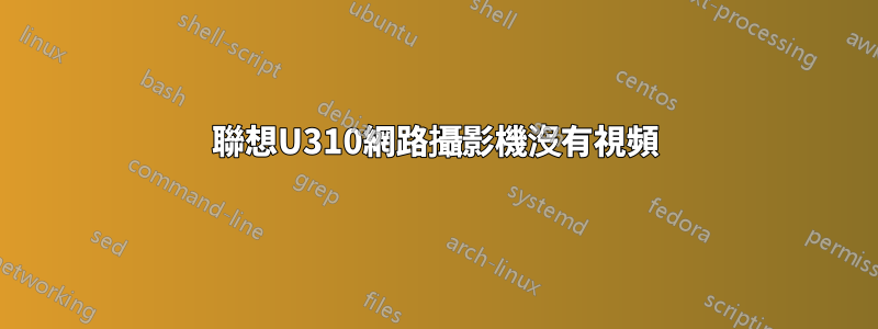 聯想U310網路攝影機沒有視頻