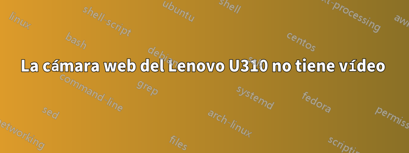 La cámara web del Lenovo U310 no tiene vídeo