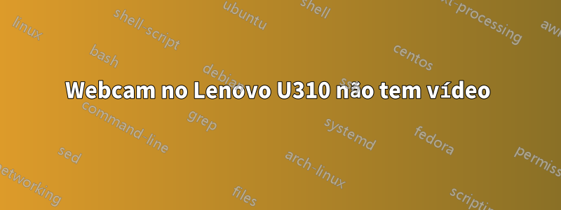 Webcam no Lenovo U310 não tem vídeo