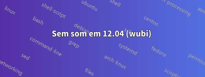 Sem som em 12.04 (wubi)