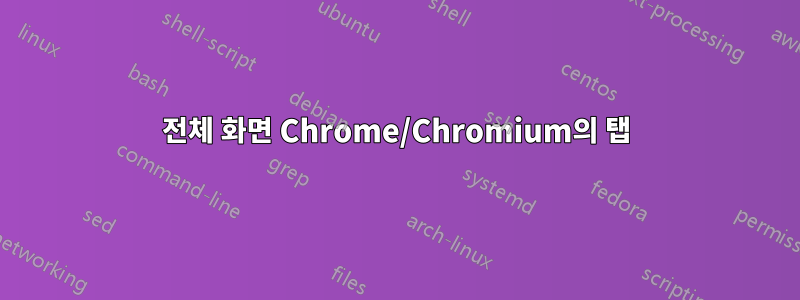 전체 화면 Chrome/Chromium의 탭