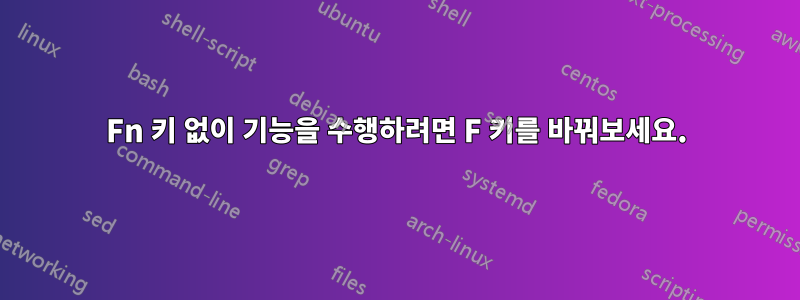 Fn 키 없이 기능을 수행하려면 F 키를 바꿔보세요.