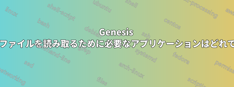 Genesis ROMファイルを読み取るために必要なアプリケーションはどれですか