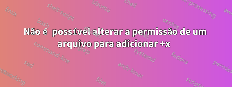 Não é possível alterar a permissão de um arquivo para adicionar +x 