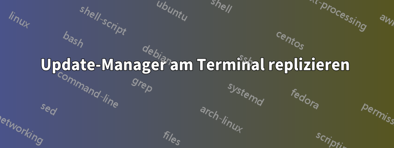 Update-Manager am Terminal replizieren