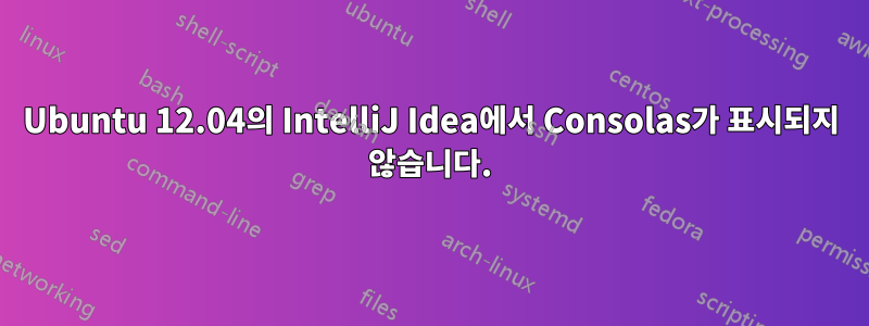 Ubuntu 12.04의 IntelliJ Idea에서 Consolas가 표시되지 않습니다.