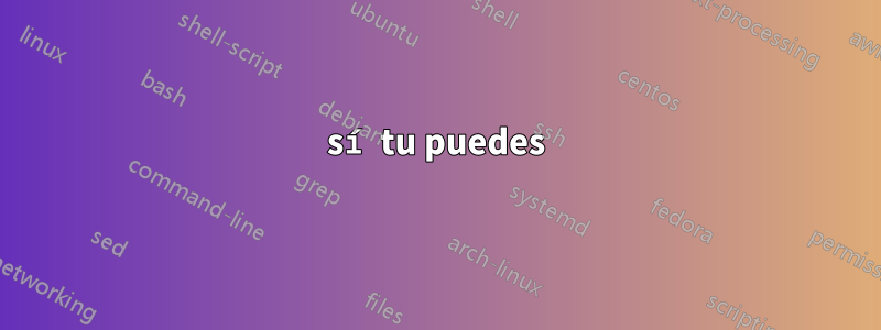 sí tu puedes