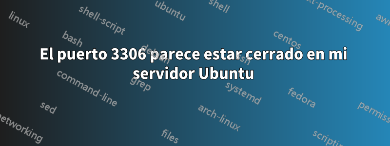 El puerto 3306 parece estar cerrado en mi servidor Ubuntu