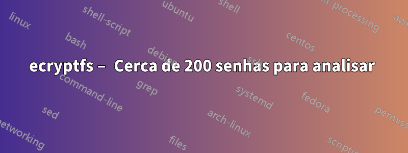 ecryptfs – Cerca de 200 senhas para analisar