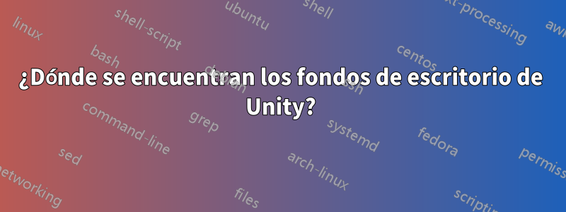 ¿Dónde se encuentran los fondos de escritorio de Unity?