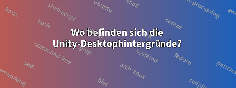 Wo befinden sich die Unity-Desktophintergründe?