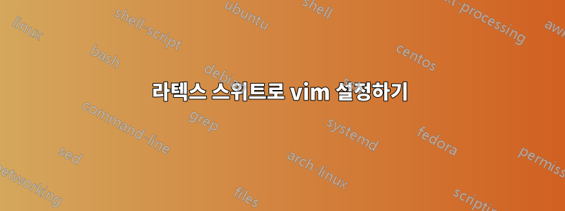 라텍스 스위트로 vim 설정하기