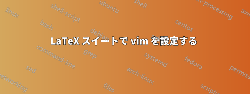 LaTeX スイートで vim を設定する