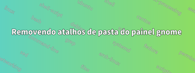 Removendo atalhos de pasta do painel gnome