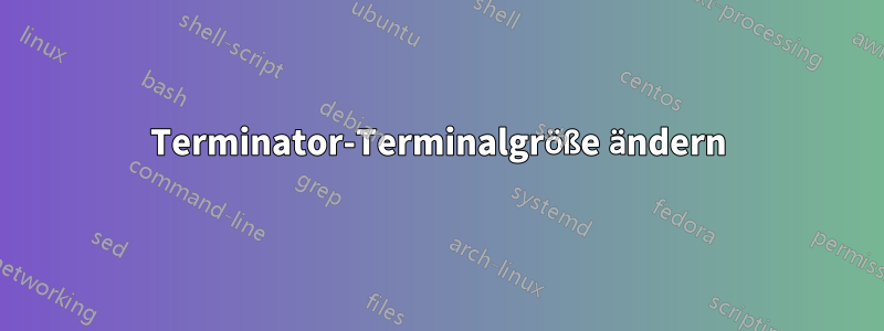 Terminator-Terminalgröße ändern