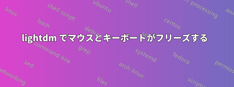 lightdm でマウスとキーボードがフリーズする 