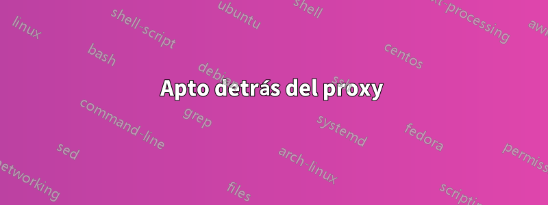 Apto detrás del proxy