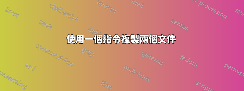 使用一個指令複製兩個文件