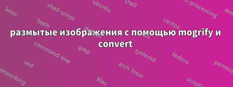 размытые изображения с помощью mogrify и convert