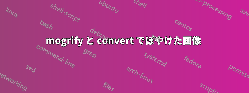 mogrify と convert でぼやけた画像