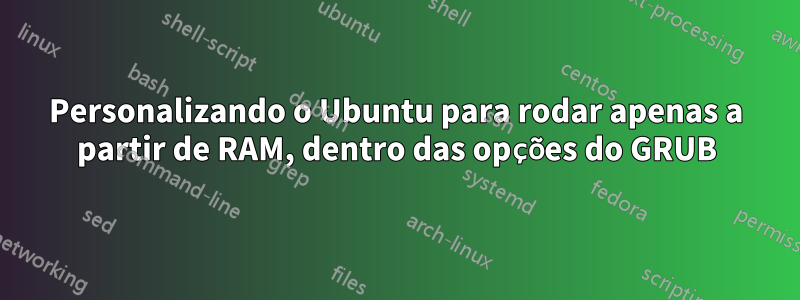 Personalizando o Ubuntu para rodar apenas a partir de RAM, dentro das opções do GRUB