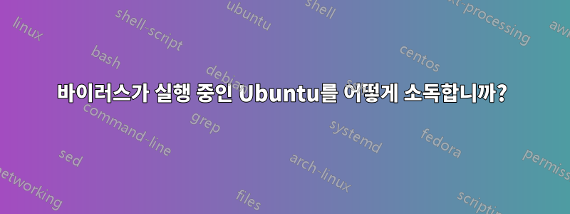 바이러스가 실행 중인 Ubuntu를 어떻게 소독합니까?