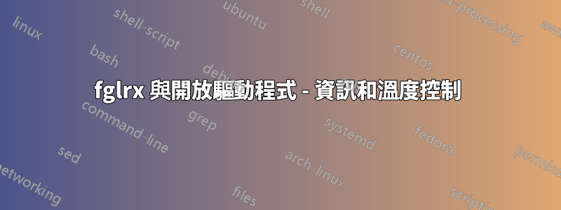 fglrx 與開放驅動程式 - 資訊和溫度控制