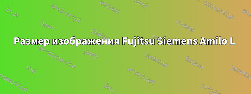 Размер изображения Fujitsu Siemens Amilo L