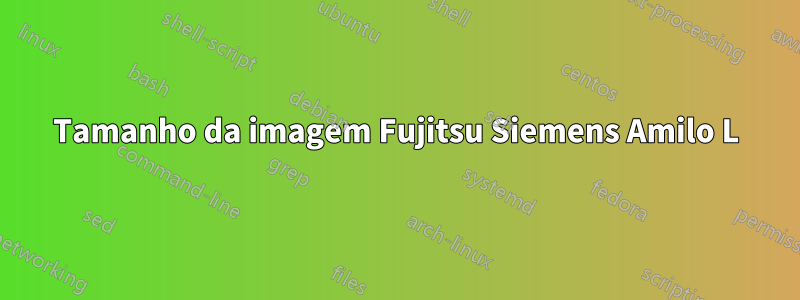 Tamanho da imagem Fujitsu Siemens Amilo L