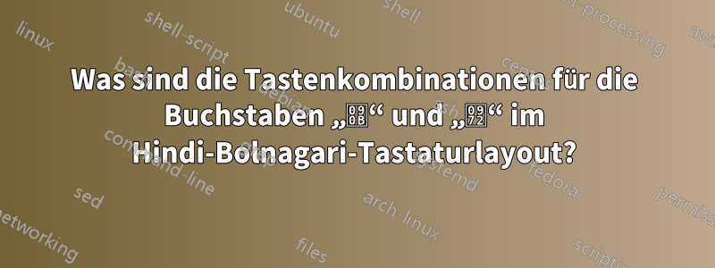 Was sind die Tastenkombinationen für die Buchstaben „ऋ“ und „ॲ“ im Hindi-Bolnagari-Tastaturlayout?