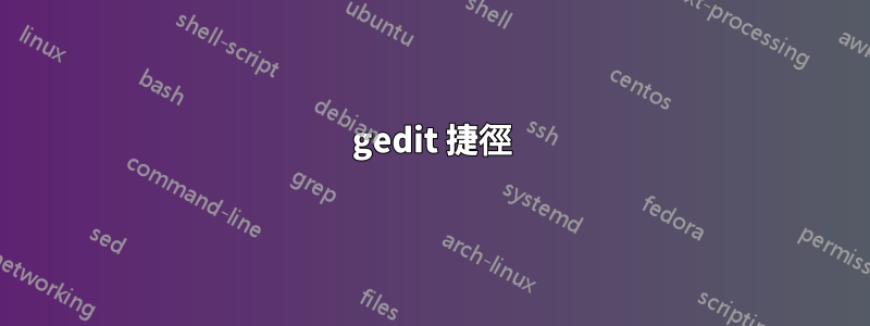 gedit 捷徑