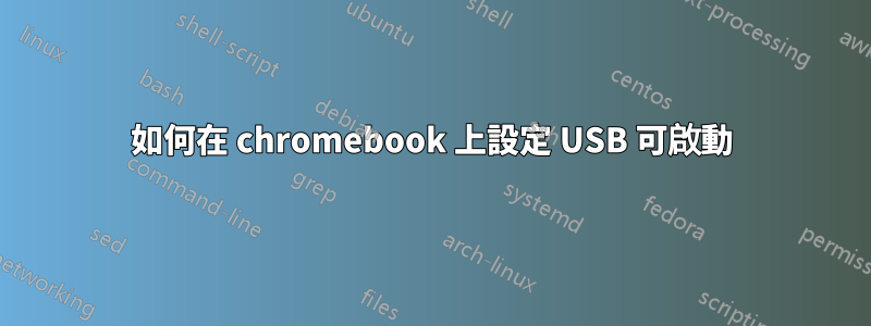 如何在 chromebook 上設定 USB 可啟動