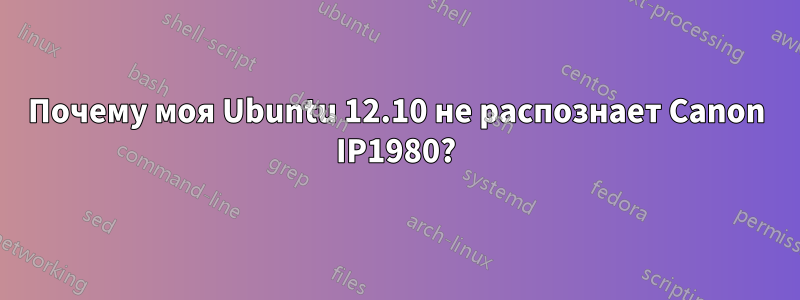 Почему моя Ubuntu 12.10 не распознает Canon IP1980?