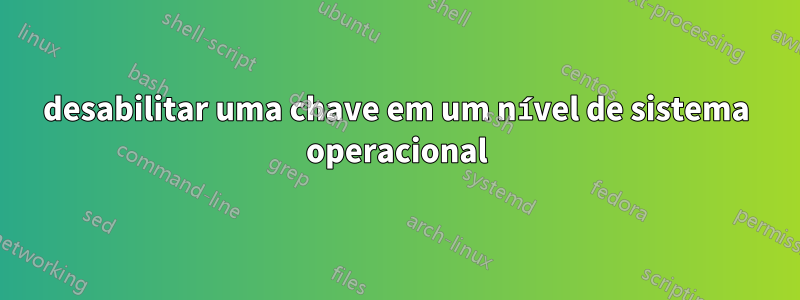 desabilitar uma chave em um nível de sistema operacional