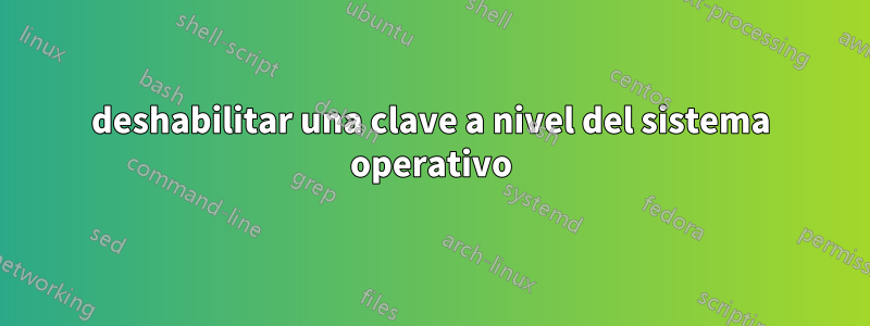 deshabilitar una clave a nivel del sistema operativo