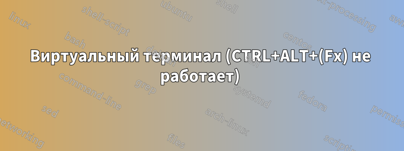 Виртуальный терминал (CTRL+ALT+(Fx) не работает)