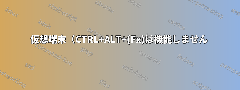 仮想端末（CTRL+ALT+(Fx)は機能しません