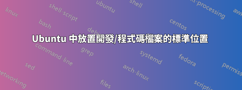 Ubuntu 中放置開發/程式碼檔案的標準位置