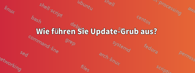 Wie führen Sie Update-Grub aus?