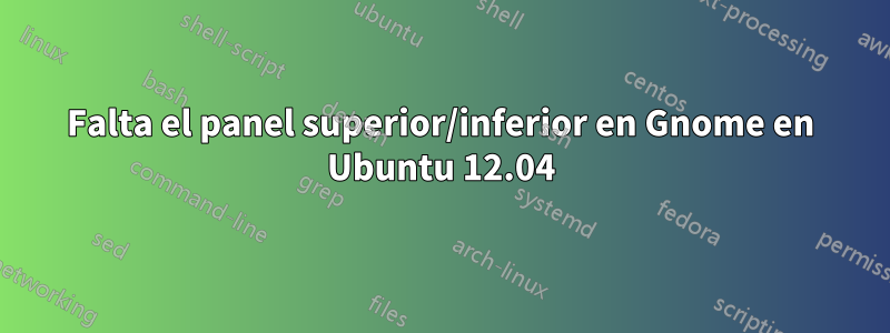 Falta el panel superior/inferior en Gnome en Ubuntu 12.04