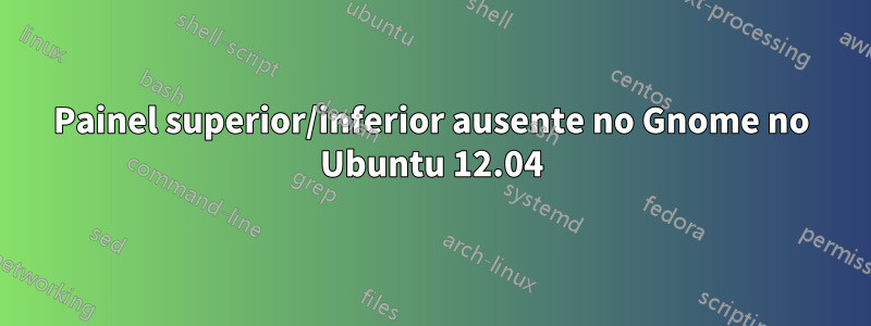 Painel superior/inferior ausente no Gnome no Ubuntu 12.04