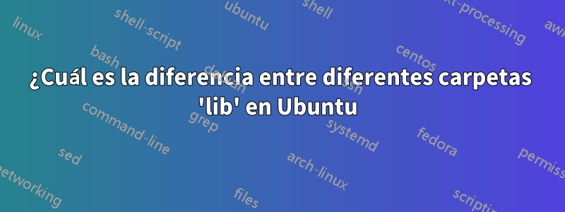 ¿Cuál es la diferencia entre diferentes carpetas 'lib' en Ubuntu 