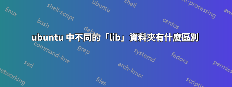 ubuntu 中不同的「lib」資料夾有什麼區別