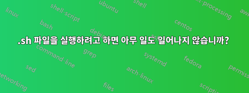 .sh 파일을 실행하려고 하면 아무 일도 일어나지 않습니까?