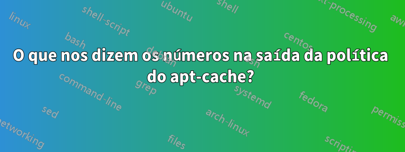 O que nos dizem os números na saída da política do apt-cache?