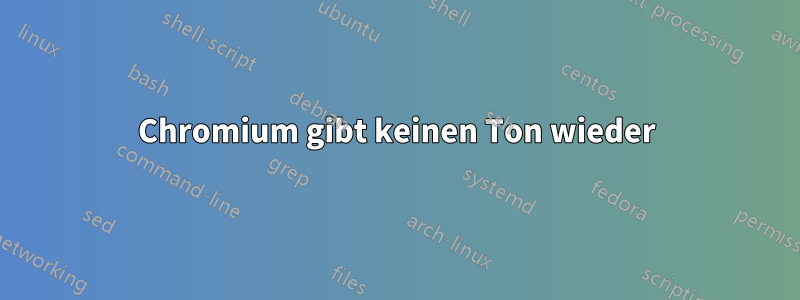 Chromium gibt keinen Ton wieder