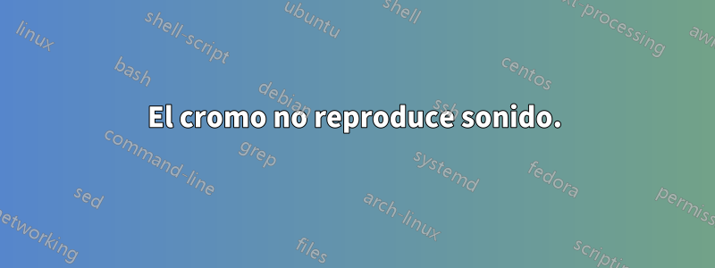 El cromo no reproduce sonido.